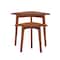 Alaterre Furniture Monterey 24" Mid-Century Wood Triangular Nesting End Tables, Set of Two, Warm Chestnut ANMT0170N - alternate 4